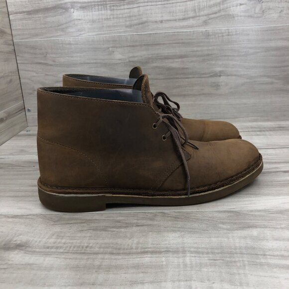 Clarks Boots Mens 10 M Brown Leather Chukka Ankle Boots main image 9